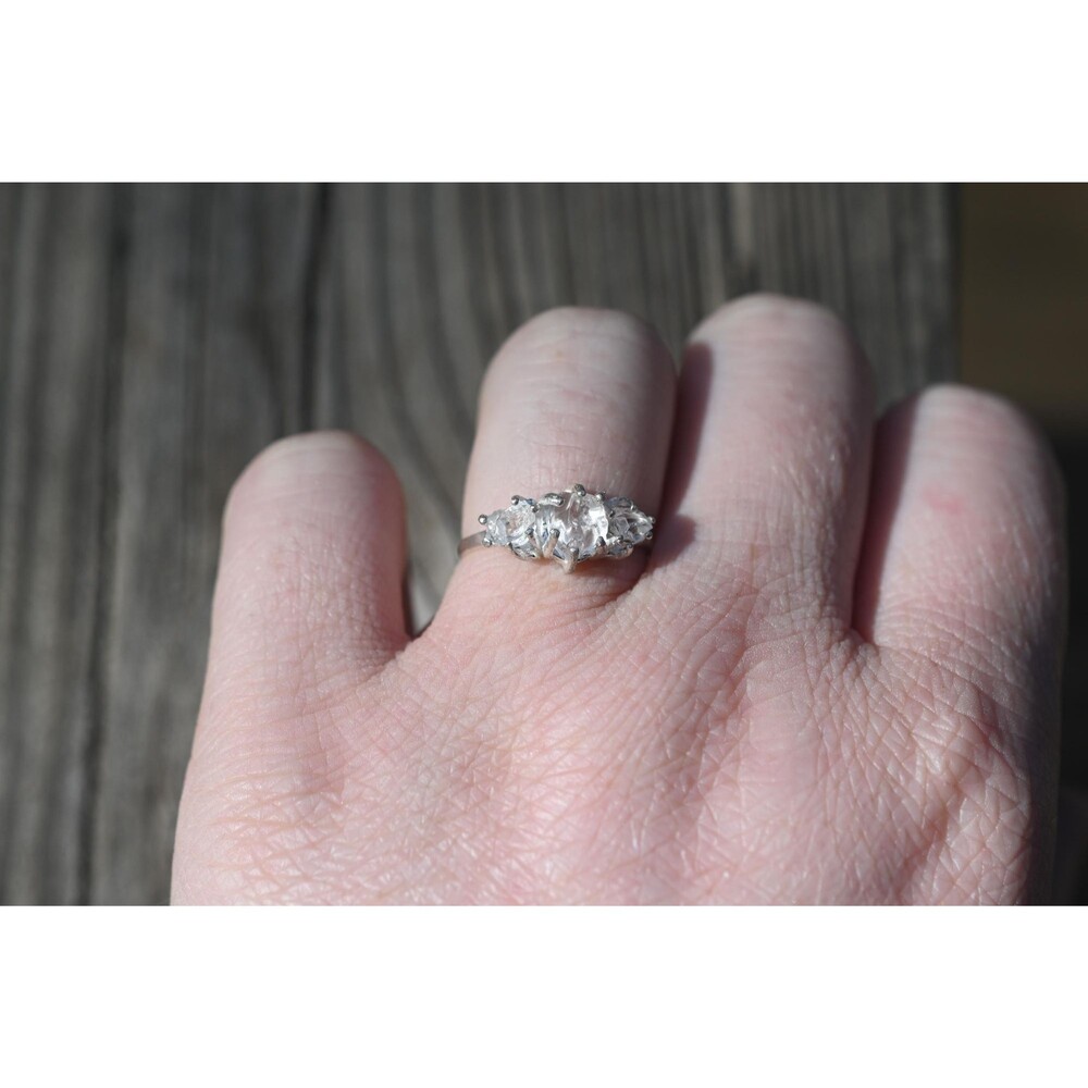 Engagement ring Lake county diamond  sterling silver size 3 4 5 6 7 8 9 10 11 12